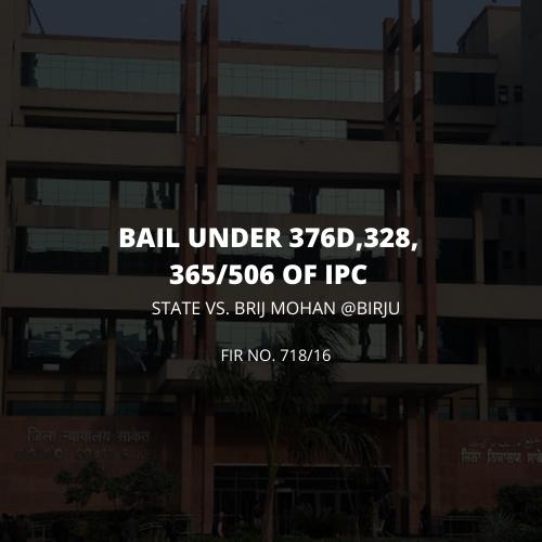 Bail under 376D, 328, 365, 506