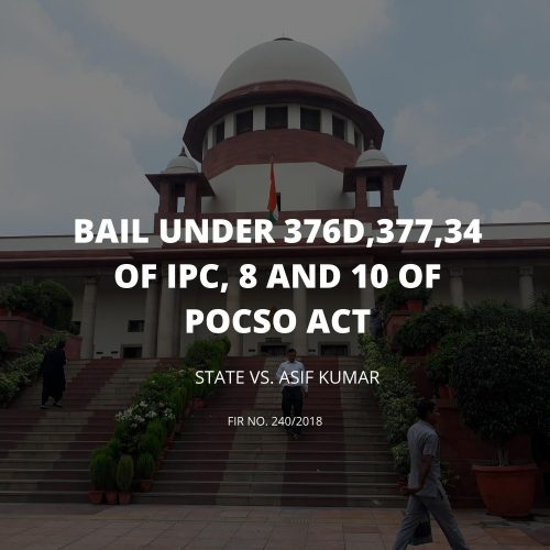Bail under 376D,377,34 IPC